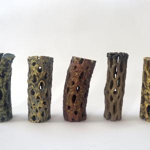 Untitled Green, Untitled Blue, Untitled Red, Untitled Black, Untitled Gold
 by Idil Barkan