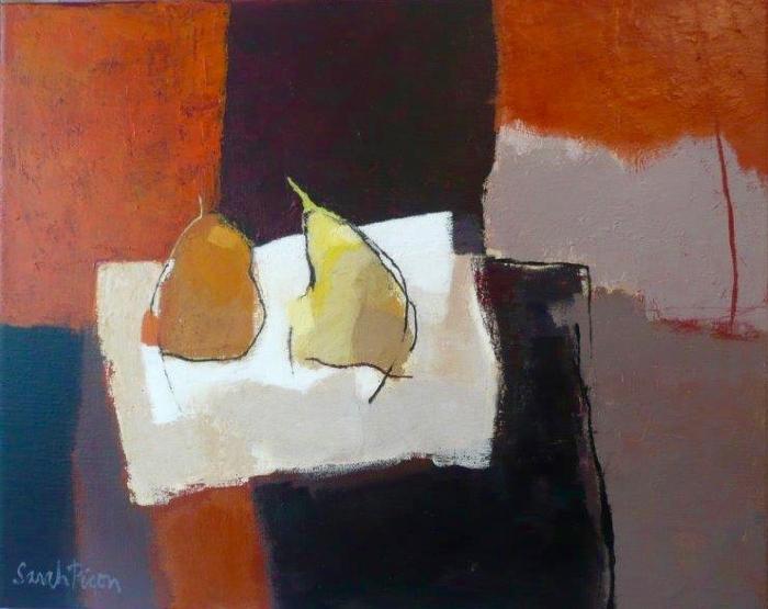 Deux Poires sur une Table Noire by Sarah Picon