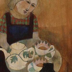 Sonya brings tea by Deirdre O'Connell