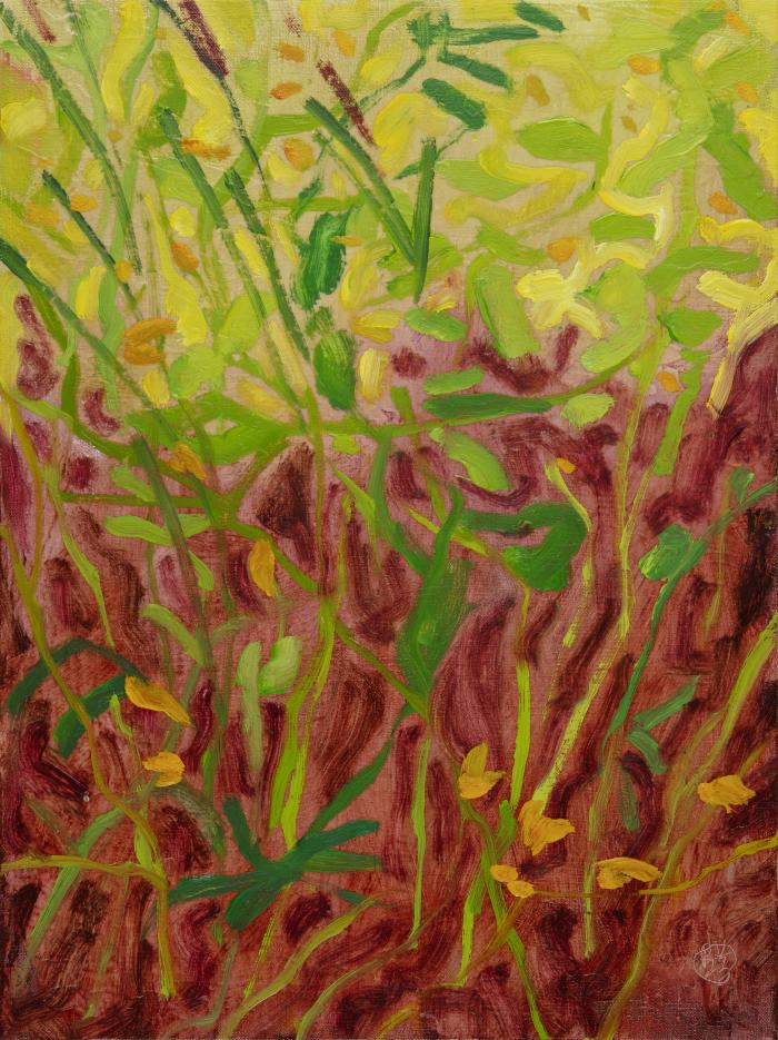 Cattails, Jewelweed and Detritus, III by Rachelle Krieger