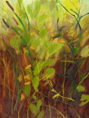 Cattails, Jewelweed and Detritus, I by Rachelle Krieger